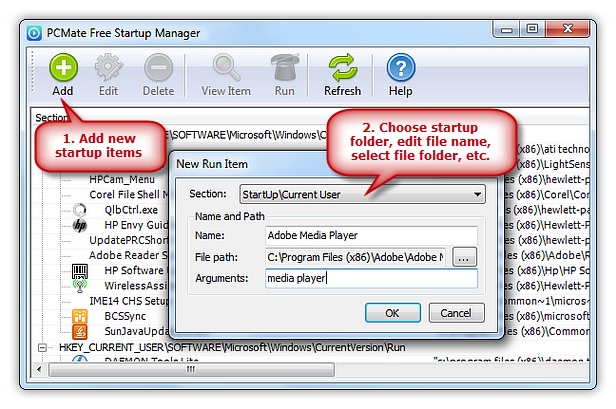 Add Startup Programs
