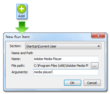 Add New Startup Items